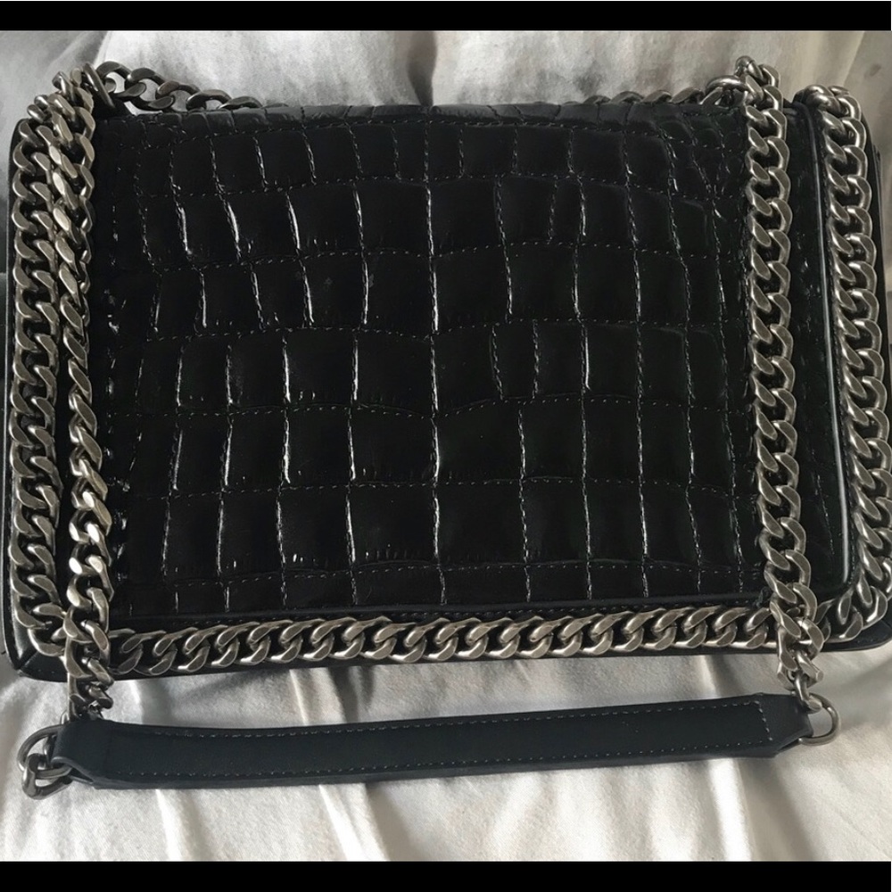 Zara black leather bag